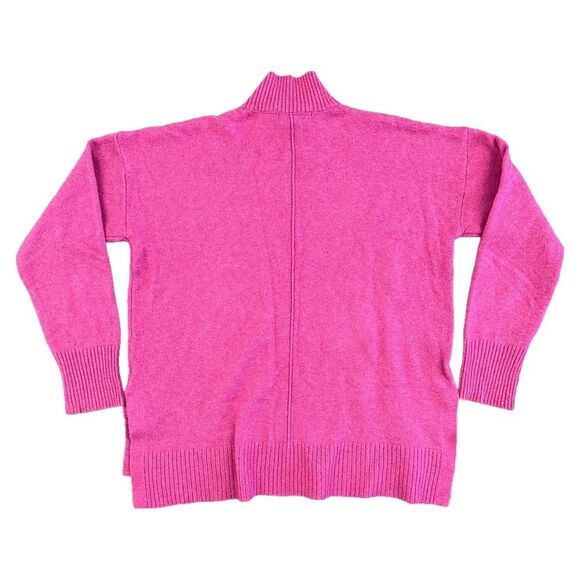 Tahari Pink Seamed Knit Turtleneck Sweater M - Picture 3 of 5